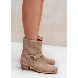 Botas sin aislamiento para mujer Zazoo 3444/2 beige 2