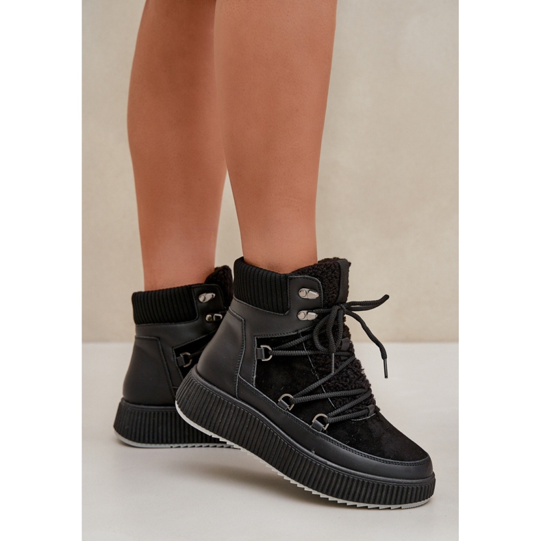 Botas de nieve aisladas para mujer MD9944-1 negro 1