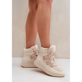Botas de nieve aisladas para mujer MD9944-6 beige 2