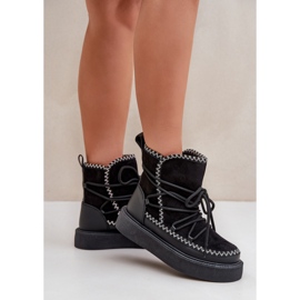 Botas de nieve aisladas para mujer MD1094-1 negro 2
