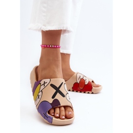 Chanclas de mujer CK240P beige 2