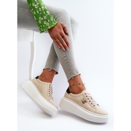 Calzado deportivo para mujer Y138-8 beige 2