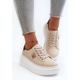 Calzado deportivo para mujer Y138-8 beige 3
