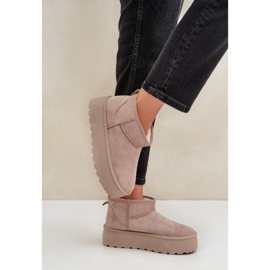 Botas de Nieve Mujer Forradas con Pelo TL242-39, beige 2