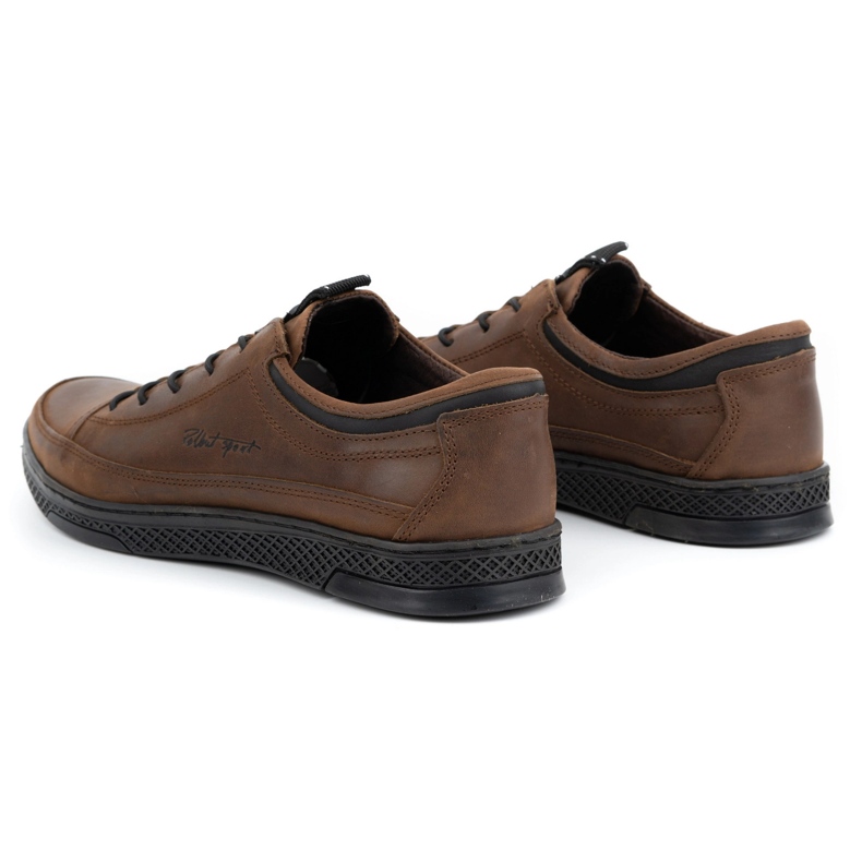 Polbut Zapato casual hombre piel K22 marrón oscuro 5