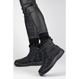 Botas de nieve bajas para mujer, botas de invierno con aislamiento, color negro 5