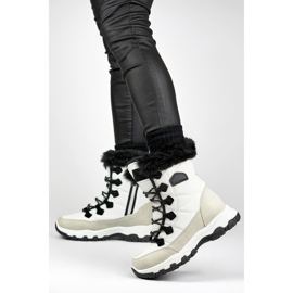 Botas de nieve altas con aislamiento, botas deportivas de invierno, botas de mujer con aislamiento, botas con aislamiento grueso blanco 1