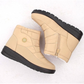 Botas de nieve con cuña para mujer News 5029, beige 3
