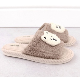 Zapatillas de estar por casa con decoración Unisoft 6646 beige 3