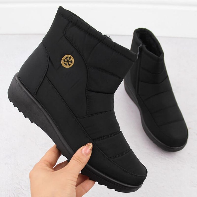 Botas de nieve Unisoft para mujer, negras negro 1