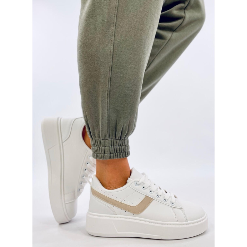 Zapatillas deportivas con plataforma, blancas. blanco 1