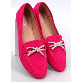 Mocasines de mujer de ante con decoración, rosa rosado 1
