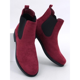 Botas Chelsea de mujer en ante y goma. rojo 1