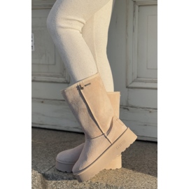 Botas de nieve plataforma alta Big Star OO274894 Beige claro 4