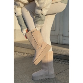 Botas de nieve plataforma alta Big Star OO274894 Beige claro 3