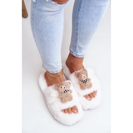 Pantuflas aislantes para mujer con osito BG189P, beige 2