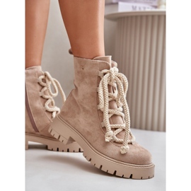 Botas Trapper para mujer con aislamiento NS539P, beige 2