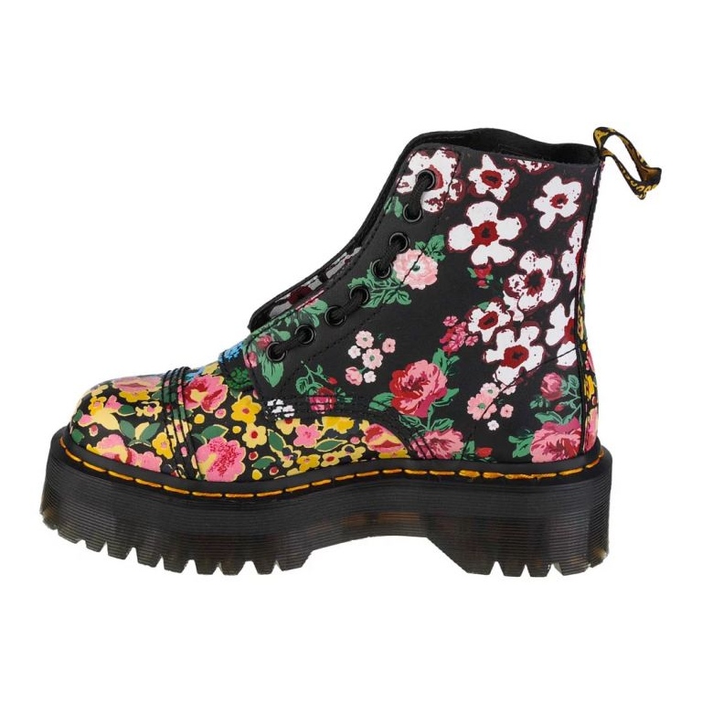 Dr. Martens doctor zapatos Martens Sinclair Bex Floral Mash Up DM27128001 con flores negro 1