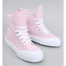Zapatillas altas de lona rosa rosado 5