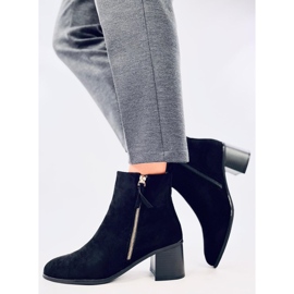 Botas de tacón en ante ecológico, negro 4