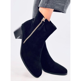 Botas de tacón en ante ecológico, negro 3