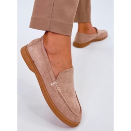 Mocasines de mujer suaves. beige 3