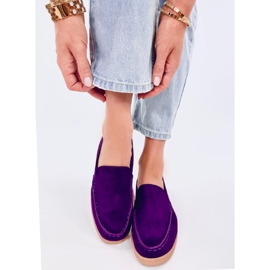 Mocasines de mujer suaves y morados. violeta 1