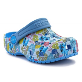 Chanclas Crocs Disney Stitch Classic Clog 209471-4TB para niños pequeños azul 2