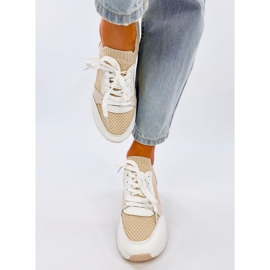 Zapatillas deportivas con plataforma para mujer, beige 1