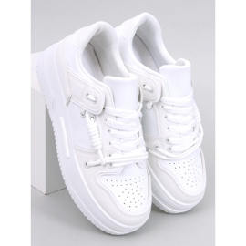 Zapatillas blancas de mujer con suela alta. blanco 1 Zapatillas blancas de mujer con suela alta. blanco 1