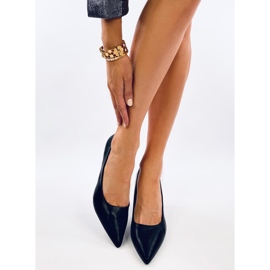 Zapatos de tacón para mujer con tacón bajo, negro. 2