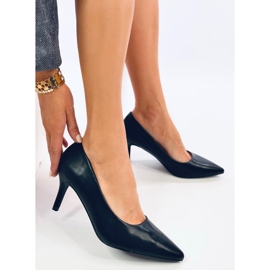 Zapatos de tacón para mujer con tacón bajo, negro. 4
