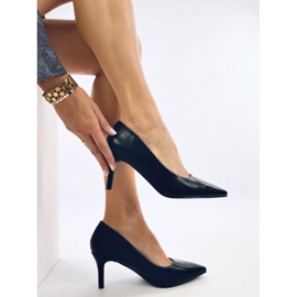 Zapatos de tacón para mujer con tacón bajo, negro. 3