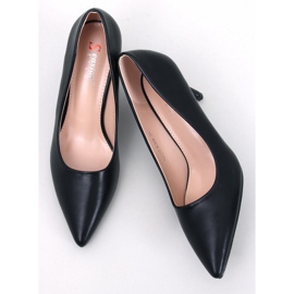 Zapatos de tacón para mujer con tacón bajo, negro. 1