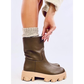 Botas de mujer con pala recta Verde 3
