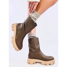Botas de mujer con pala recta Verde 4