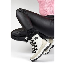 Botas de nieve de mujer con pelo y cremallera, blanco 9093W 2