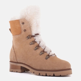 Marco Shoes Botas de Mujer Aisladas con Lana beige 1