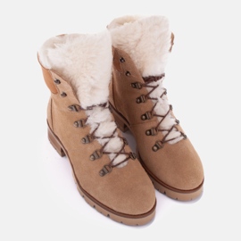 Marco Shoes Botas de Mujer Aisladas con Lana beige 5