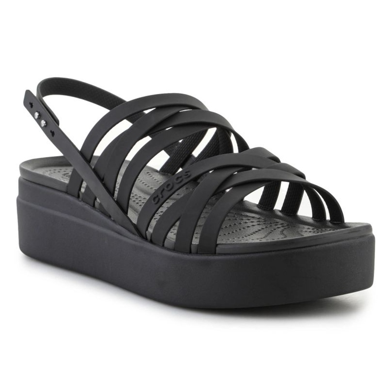 Sandalias Crocs Brooklyn Strappy Lowwdg 206751-001 negro 2