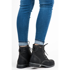 Queentina Botas de trabajo negro 1