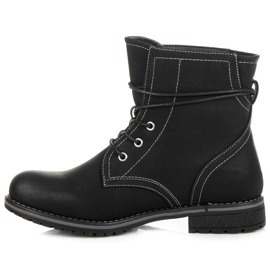 Queentina Botas de trabajo negro 3