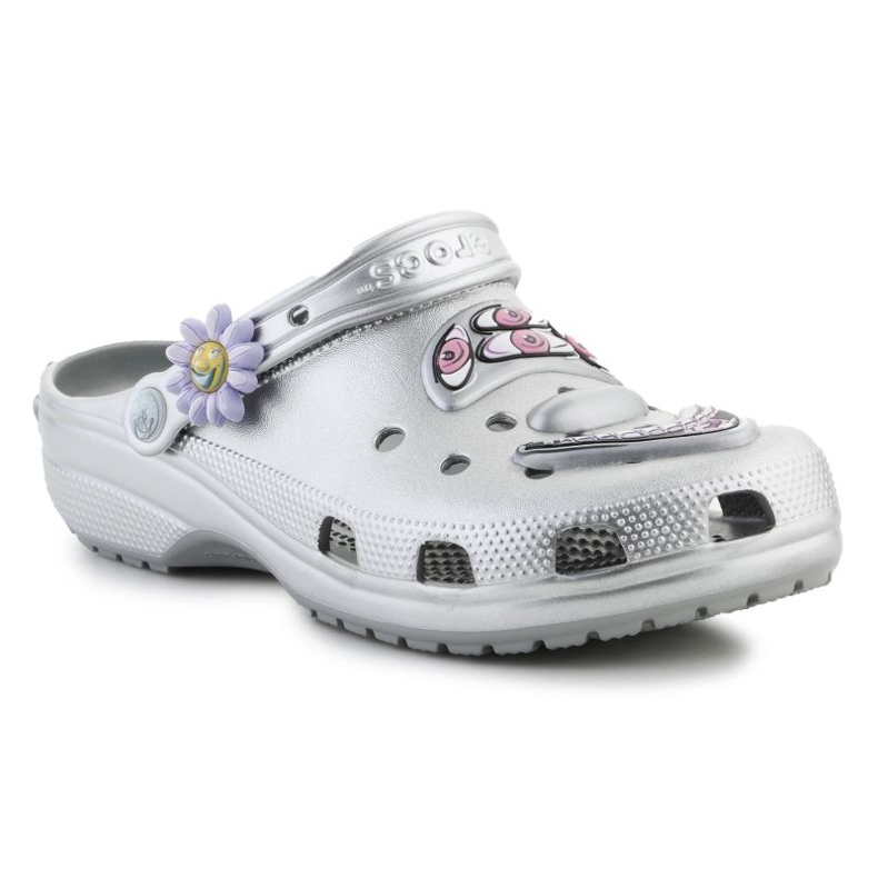 Chanclas Crocs Scharf Classic Clog 209487-040 plata 2
