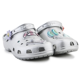 Chanclas Crocs Scharf Classic Clog 209487-040 plata 3