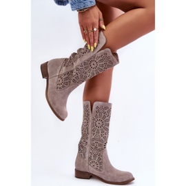 Botas con el Patrón Lewski 3366/2 Cappuccino beige 2