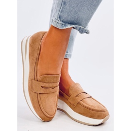 Mocasines cuña mujer camel marrón 1 Mocasines cuña mujer camel marrón 1