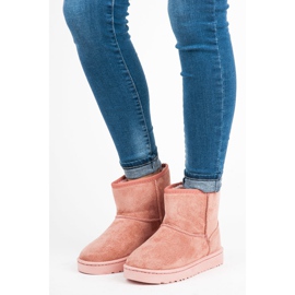 Bella Paris Botas de nieve de gamuza rosado 7