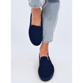 Zapatillas tipo calcetín para mujer, azul marino. 1