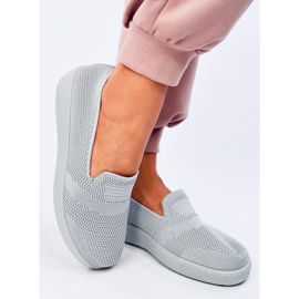 Zapatillas tipo calcetín para mujer, gris 2