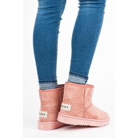 Bella Paris Botas de nieve de gamuza rosado 1